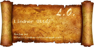 Lindner Ottó névjegykártya